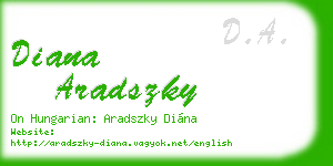 diana aradszky business card