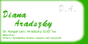 diana aradszky business card